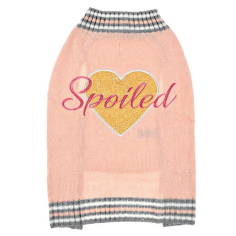 NWOT Vibrant Life Pink Dog Sweater Spoiled Medium